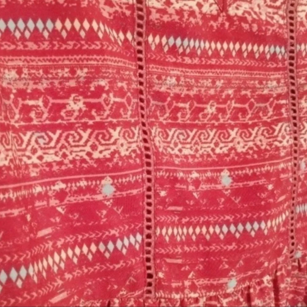 Band of Gypsies Red Mini Floral Halter Sundress Medium Size M - Picture 4 of 7